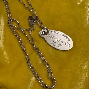 Tiffany & Co. 34” Silver Tag Necklace